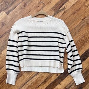 Striped Black and White Women's Sweater
